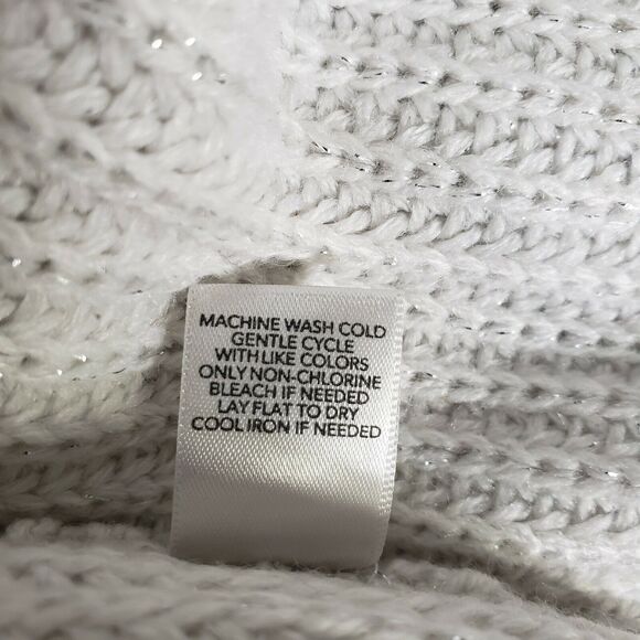 Christopher & Banks Womens Cardigan Sweater Small Cream Cascade Open Front Knit - Picture 10 of 12